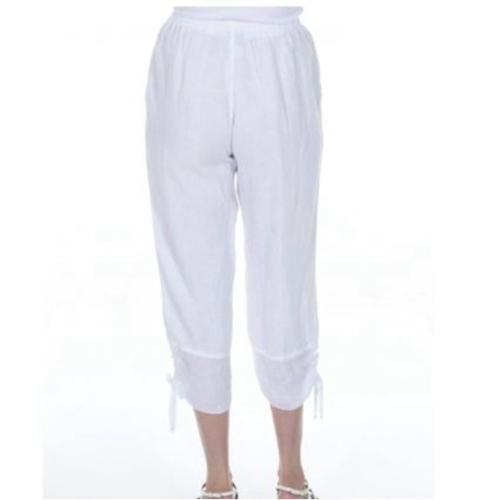 Closet Closing 🔥Reduced price!! 
Fenini White Linen Cropped Pants - Sz M - Picture 3 of 7